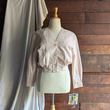 Load image into Gallery viewer, 80s/90s Vintage Light Pink Gingham Cropped Jacket