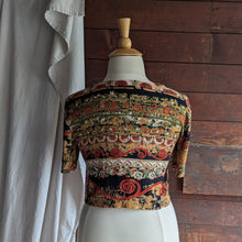 Load image into Gallery viewer, 90s Vintage Cropped Short Sleeve Blouse