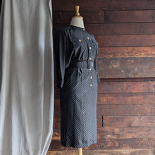 Load image into Gallery viewer, 80s Vintage Polyester Maxi Dress with Belt