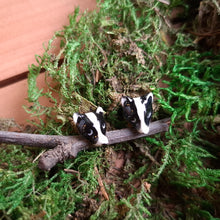 Load image into Gallery viewer, Porcelain Badger Stud Earrings