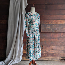 Load image into Gallery viewer, 90s Vintage Jersey Knit Rose Dress