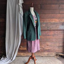 Load image into Gallery viewer, 80s Vintage Green Wool Tweed Blazer