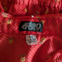 Load image into Gallery viewer, 70s/80s Vintage Red Semi-Sheer Polka Dot Blouse