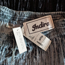 Load image into Gallery viewer, 90s Vintage Blue Crushed Velvet Broomstick Maxi Skirt