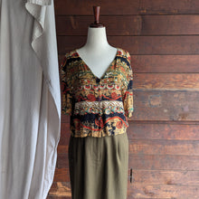 Load image into Gallery viewer, 90s Vintage Cropped Short Sleeve Blouse