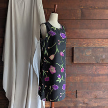 Load image into Gallery viewer, Y2K Vintage Purple and Black Floral Sleeveless Dress