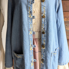 Load image into Gallery viewer, 90s Vintage Embroidered Denim Jacket
