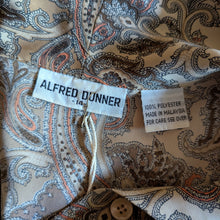 Load image into Gallery viewer, 90s Vintage Tan and Brown Paisley Long Sleeve Blouse