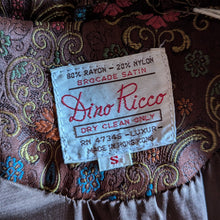 Load image into Gallery viewer, 90s Vintage Brown Satin Brocade Blazer