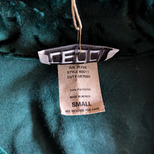 Load image into Gallery viewer, 90s Vintage Emerald Green Embossed Velour Jacket