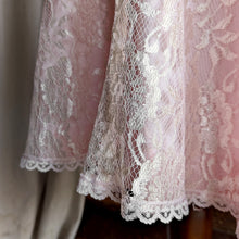 Load image into Gallery viewer, 80s Vintage Pink Lace Party Dress
