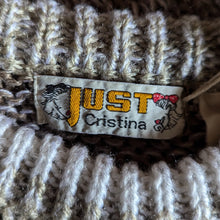 Load image into Gallery viewer, 80s Vintage Chunky Coffee-and-Cream Acrylic Sweater