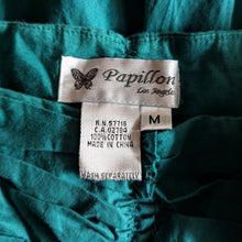 Load image into Gallery viewer, Y2K Vintage Teal Crinkled Cotton Midi Skirt
