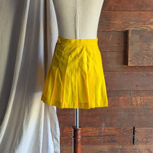 Load image into Gallery viewer, Vintage Yellow Pleated Tennis Skirt