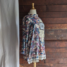 Load image into Gallery viewer, Upcycled Plus Size "Beetle in a Net" Asymmetrical Turtleneck