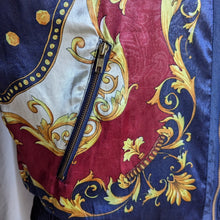 Load image into Gallery viewer, 90s Vintage Ornate Filigree Satin Windbreaker