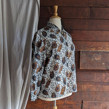 Load image into Gallery viewer, 80s Vintage Plus Size Swirling Crest Blouse