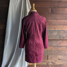 Load image into Gallery viewer, 90s Vintage Burgundy Button Front Dress