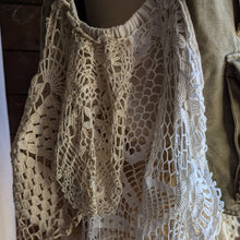 Load image into Gallery viewer, Upcycled 'Fishing Net' Lace-Trimmed Fishing Vest