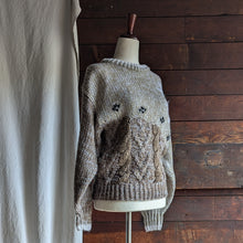 Load image into Gallery viewer, 80s Vintage Chunky Coffee-and-Cream Acrylic Sweater