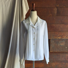 Load image into Gallery viewer, 90s Vintage White Long Sleeve Boxy Blouse