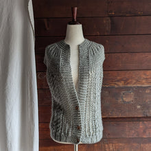 Load image into Gallery viewer, 80s Vintage Hand Knit Grey Sweater Vest