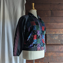 Load image into Gallery viewer, 90s Vintage Velvet Patchwork Windbreaker