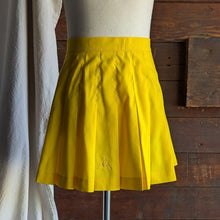 Load image into Gallery viewer, Vintage Yellow Pleated Tennis Skirt