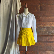 Load image into Gallery viewer, Vintage Yellow Pleated Tennis Skirt