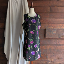 Load image into Gallery viewer, Y2K Vintage Purple and Black Floral Sleeveless Dress