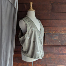 Load image into Gallery viewer, 90s Vintage Plus Size Khaki Embroidered Twill Vest