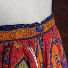 Load image into Gallery viewer, 90s Vintage Bright Multicolored Rayon Midi Skirt