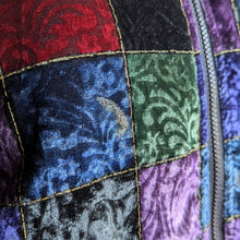 Load image into Gallery viewer, 90s Vintage Velvet Patchwork Windbreaker