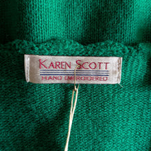 Load image into Gallery viewer, 90s Vintage Embroidered Green Cardigan