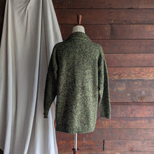 Load image into Gallery viewer, 80s Vintage Olive Wool Blend Knit Sweater