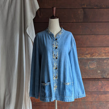 Load image into Gallery viewer, 90s Vintage Embroidered Denim Jacket
