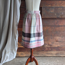Load image into Gallery viewer, 80s Vintage Pink and White Plaid Skirt