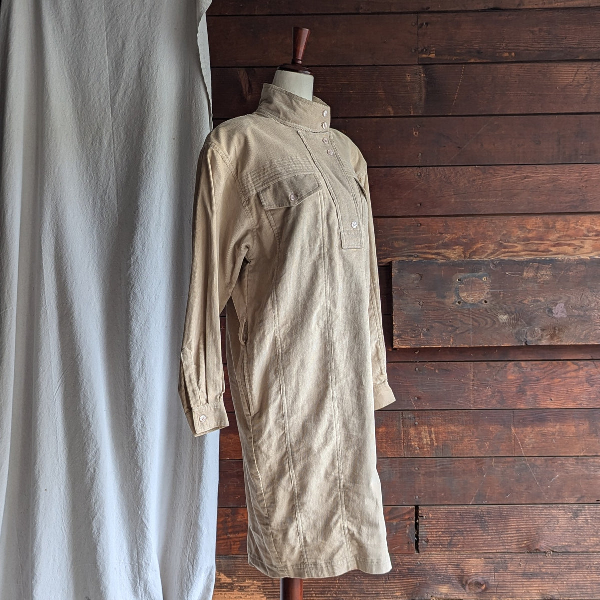 90s Vintage Tan Corduroy Sheath Dress – Forager Vintage