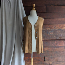 Load image into Gallery viewer, 90s Vintage Long Tan Vest