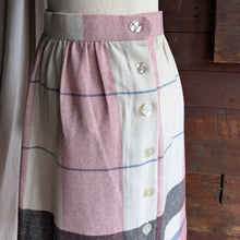 Load image into Gallery viewer, 80s Vintage Pink and White Plaid Skirt