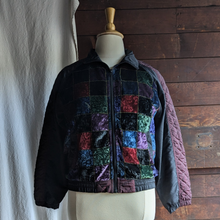 Load image into Gallery viewer, 90s Vintage Velvet Patchwork Windbreaker
