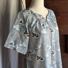 Load image into Gallery viewer, Vintage Polyester Midi Leaf Dress