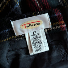 Load image into Gallery viewer, 90s Vintage Plaid Wool Pencil Skirt