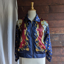 Load image into Gallery viewer, 90s Vintage Ornate Filigree Satin Windbreaker