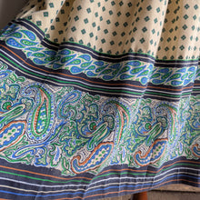 Load image into Gallery viewer, 80s Vintage Ivory Cotton Blend Pleated Midi Skirt