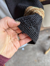 Load image into Gallery viewer, 90s Vintage Cropped Black and Brown Cardigan