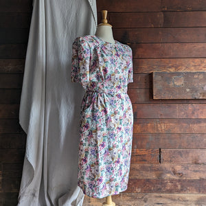 80s/90s Vintage Floral Print Dress