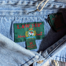 Load image into Gallery viewer, 90s Vintage Plaid and Denim Polo Sweater