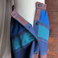 Load image into Gallery viewer, 70s/80s Vintage Teal and Blue Tweed A-Line Skirt