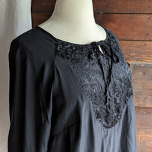 Load image into Gallery viewer, Plus Size Black Silk Blouse
